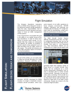 Click to download the "Flight Simulation" Flyer PDF