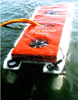 Image of the NASA Phanton system underwater rover.
