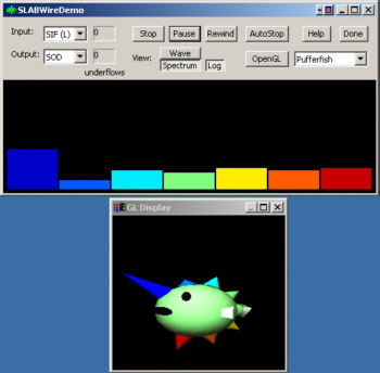 Screenshot of SLABWireDemo: NASA SLAB software