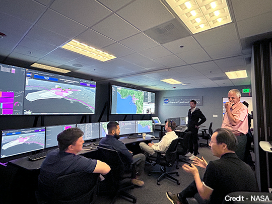 NASA’s Scalable Traffic Management for Emergency Response Operations (STEReO) project team conducts a field demonstration at a US Forest Service/CAL FIRE training exercise in Redding, California