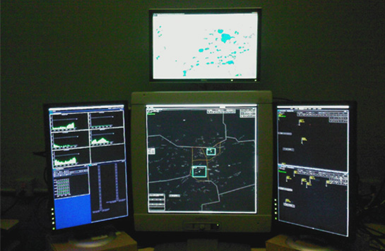 Mock-up of Multi Sector Planner workstation for upcoming simulation in 2009