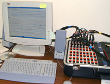 Image of Physiological Measurement Tools in use during a DTDM study.
