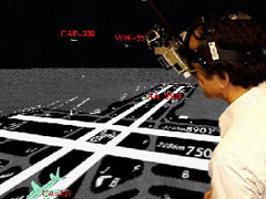 Image of researcher wearting a virtual head-up display