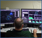A controller is monitoring traffic in an Airspace Operations Laboratory (AOL) research study [click to view image galleries]